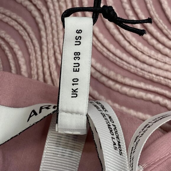 NEW ARRANGE Mini Dress Baby Pink Size 6 | Wave Textured Sleeveless V-Neck - Picture 5 of 11